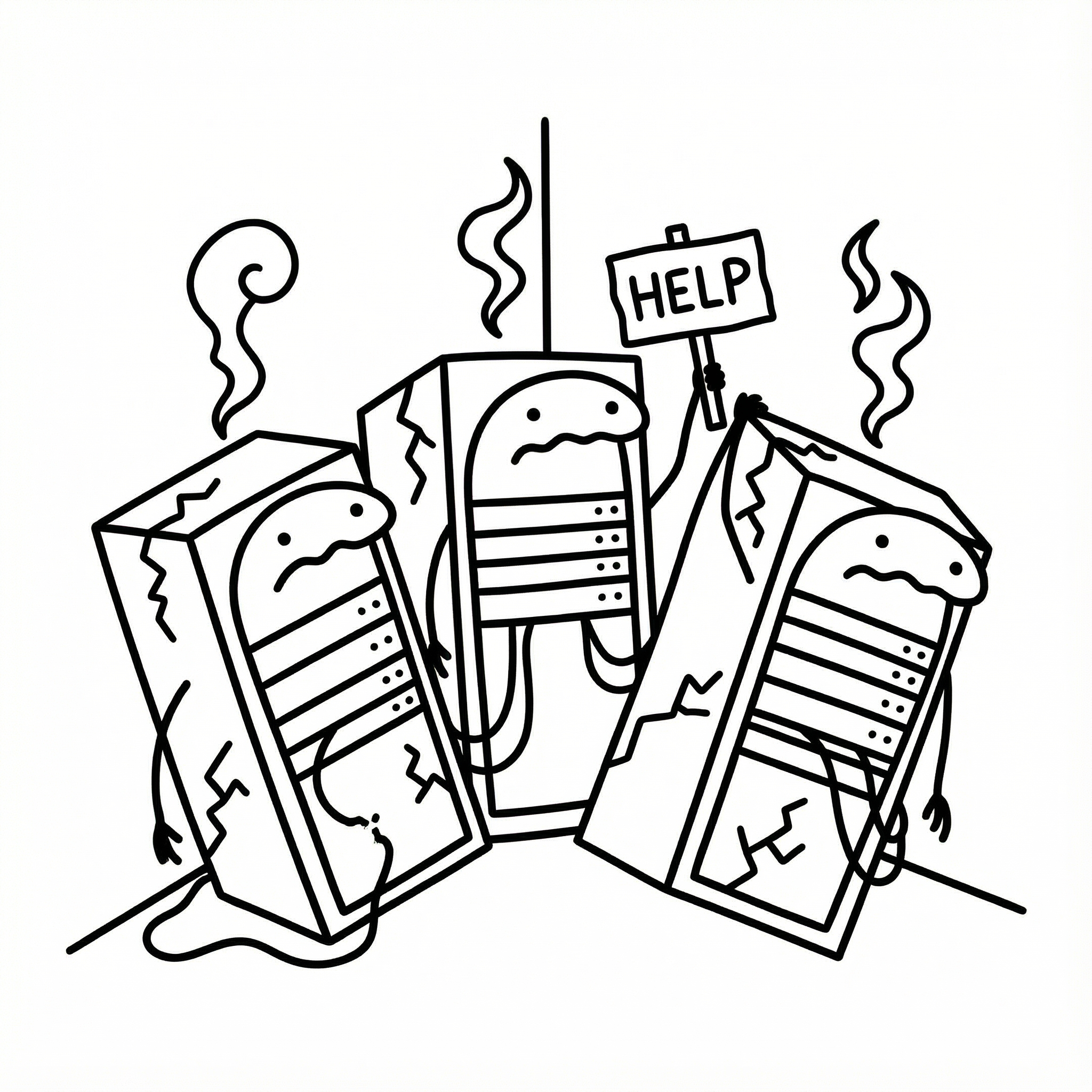 Servidores hechos leña